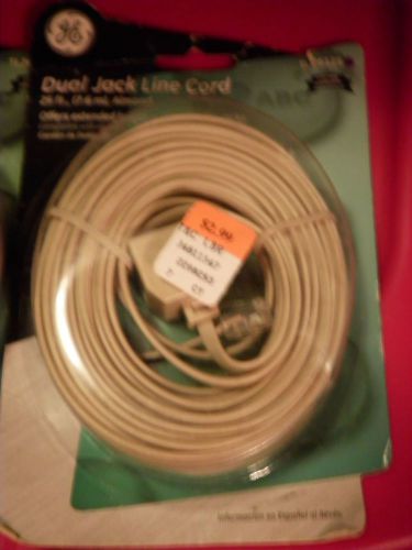 New GE dual jack line cord 25 foot Offers extended length and 2 modular jacks