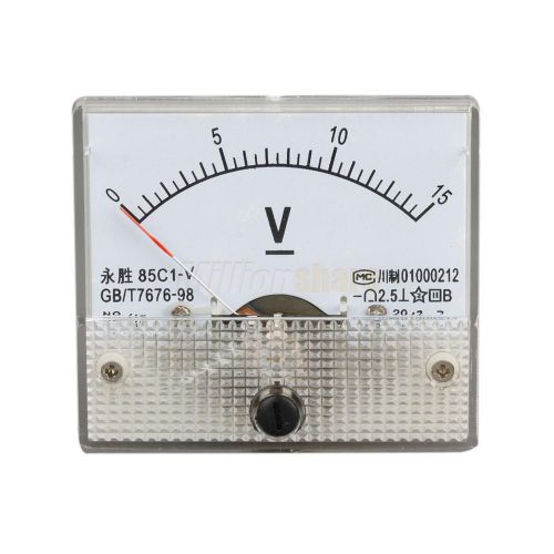 85C1-V Fully Functional Analog Ampere Panel Meter Current Amp Ammeteter DC 0-15V