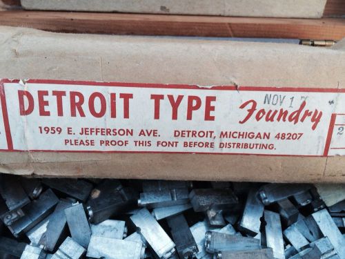 Detroit Type Hot Foil Stamping Printing Elegante 24pts font (Caps) 153 pieces