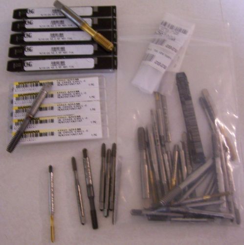 ROLL TAPS,osg,guhring,assortment,5/16,1/4,thread forming taps,coated,drilling
