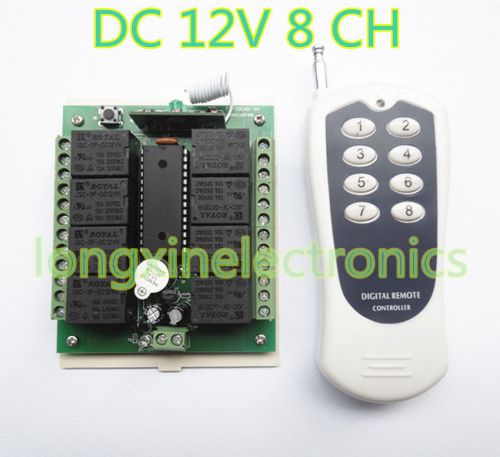 Dc 12v 8 ch channel rf wireless remote control switch remote control 433mhz for sale