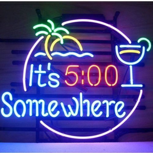 New 17*14 SomeWhere Neon Light Sign Store Display Beer Bar Sign Real Neon