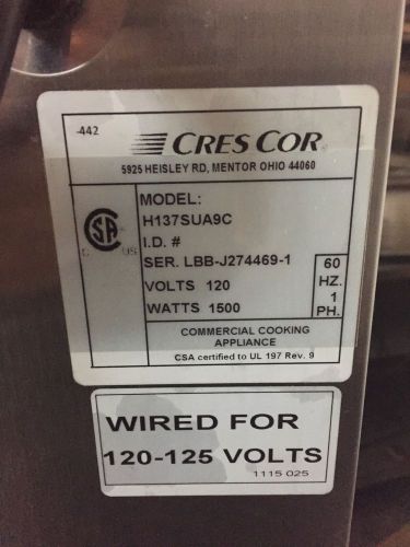 Crescor Heating Cabinet  H-137-SUA-9C