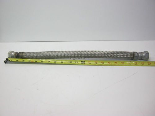 Braided 304 stainless steel flex hose 22&#034; long 3/4&#034; flare female thread for sale