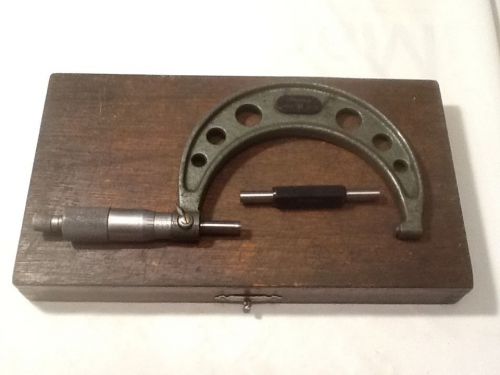 VINTAGE MITUTOYO OUTSIDE MICROMETER 3 - 4&#034; .0001 NO 103 - 218 * With Box