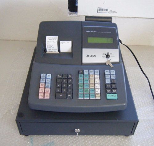 Sharp XE-A406 Electronic Cash Register With Keys