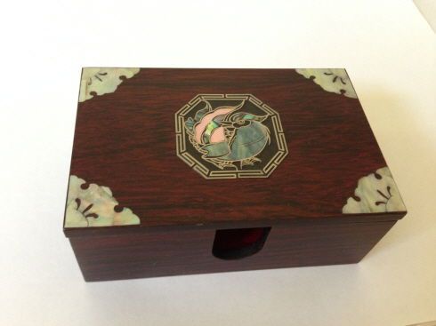 Mother of Pearl Wood Business Name Card Namecard Case Box Holder