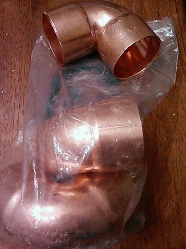 lot of 3- 3&#034; COPPER SWEAT 90 DEGREE ELBOW