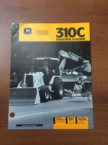 1990 John Deere 310C Backhoe loader sales Brochure