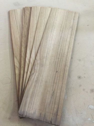 Wood Veneer Teak 5x20 22 Pieces Total Raw Veneer   (TE1-2-3) 3-11-15