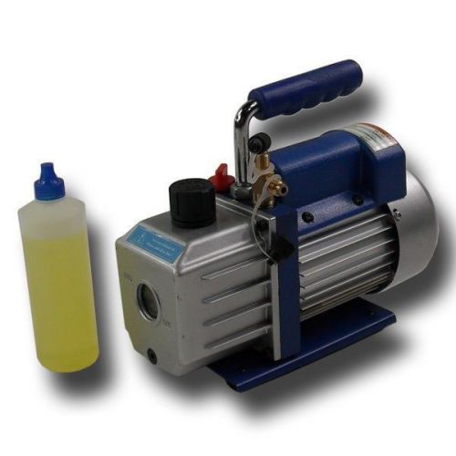 New vacuum pump 1-stage 3.0 cfm 1/3hp rotary vane deep hvac tool ac r410a r134 for sale