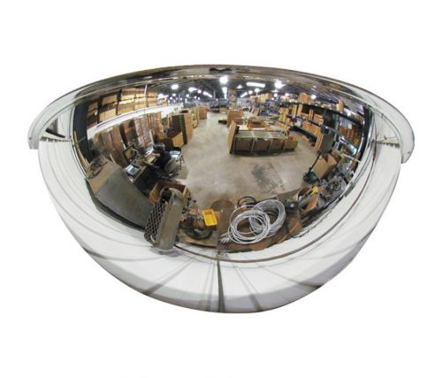 18&#034; Diameter Acrylic Half Dome Safety Mirror, Wall or Ceiling Mount, 180° View