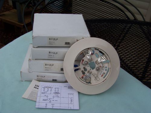 QTY 4) SYSTEM SENSOR B112LP SMOKE DETECTOR BASES