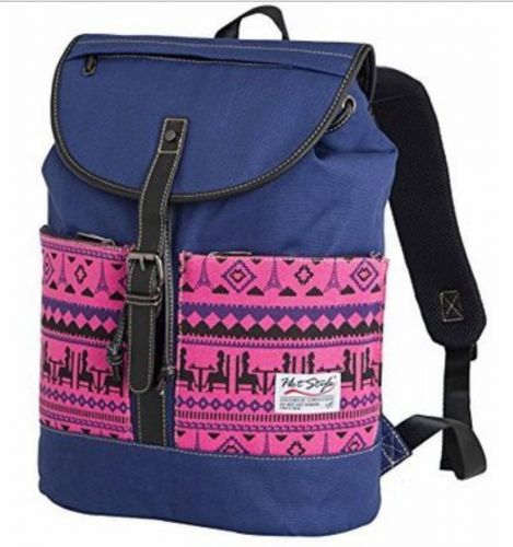 Vintage aztec print unisex fashion canvas rucksack backpacks (18l, sapphire) for sale