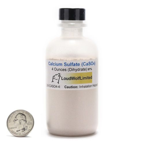 Gypsum / Fine Powder / 4 Ounces / 97% Pure Reagent Grade / SHIPS FAST FROM USA