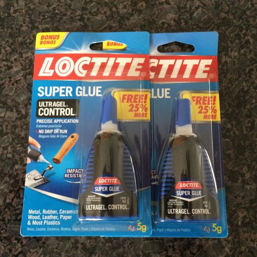 Loctite ULTRA Gel Control Super Glue BONUS 5 Gram Size Lot Of 2