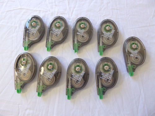 Lot of 9 Tombow Correction Tape - Each Has 1/6&#034; x 393&#034; White Tape w/Rewind Knob