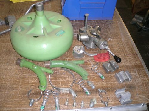 Marco Sewer Snake Lot - Auto Feed Head! Cutters! Couplings! Machine parts! MORE!