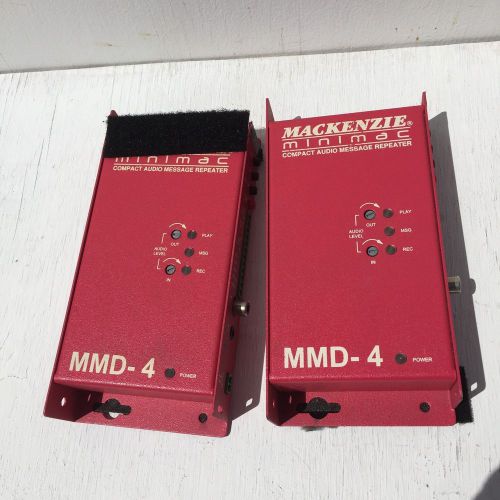 Lot of 2 Mackenzie Labs MMD-4 MMD4 COMPACT AUDIO MESSAGE REPEATER 8kHz bandwidth