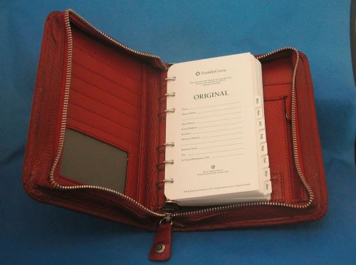Franklin Covey Planner 6 Ring 1 Inch Full Grain Leather Planner 3.5 x 6 in pages