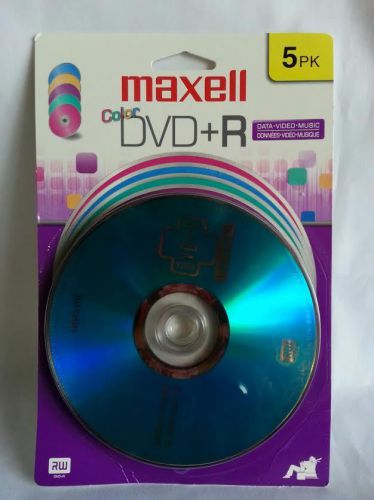 Maxell DVD+R 5pk  (Data/Video/Music)