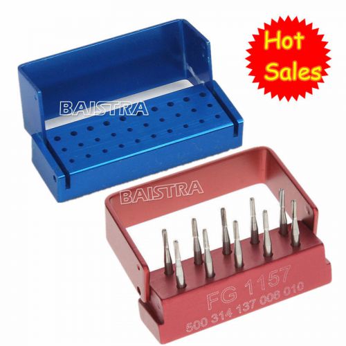 SBT Tungsten Steel Burs+30 Holes Autoclave Opening FG RA Bur Disinfection Box