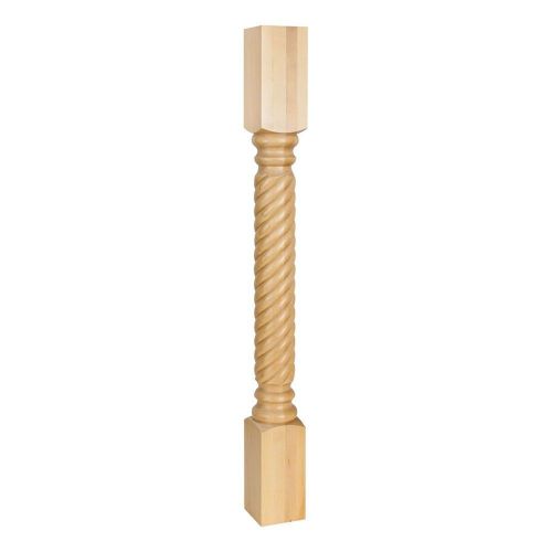 Rope Traditional Wood Post(Island Leg)- 3-1/2&#034; x 3-1/2&#034; x 35-1/2&#034;