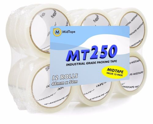 Packing Tape Value Pack by Midtape (Includes 12 Rolls of Packaging Tape)