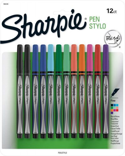 Sanford Sharpie Fine Point Pen Stylo Assorted Colors 12-Pack (1802226) 12/Pack