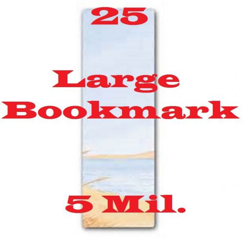 25 bookmark laminating laminator, pouches sheets  2-3/8 x 8-1/2     5 mil for sale