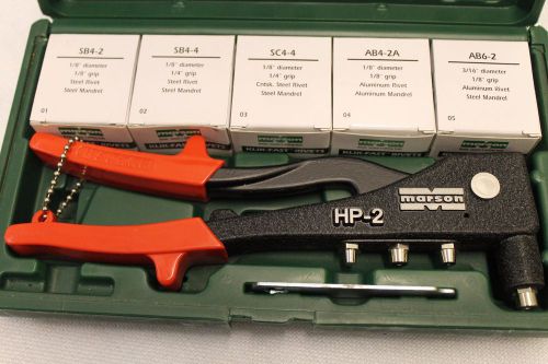 Marson 39001 HP2 Klik Fast Professional Riveter Kit in Case w/ Rivets