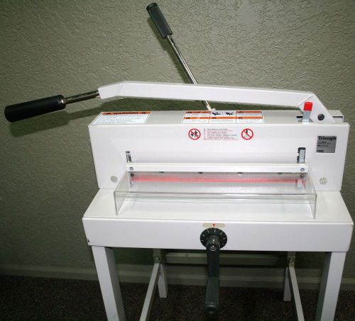 Triumph MBM Ideal 3905 15&#034; Paper Cutter 1 1/2&#034; Thick With Stand