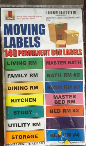 Moving Labels , UBOXES, perfect to Identify box contents...140 labels