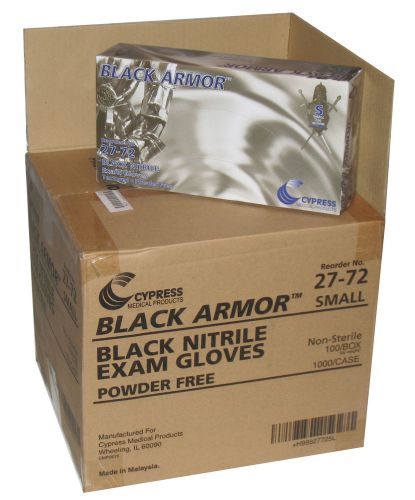 BLACK ARMOR Nitrile Disposable Glove Case of 1000 Small Powder Free