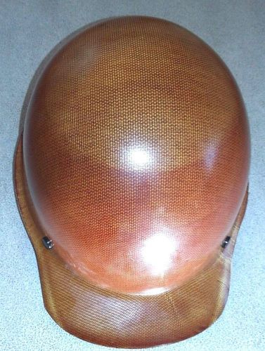 Msa skullgard natural brown protective hard hat fas-trac adjustable liner medium for sale