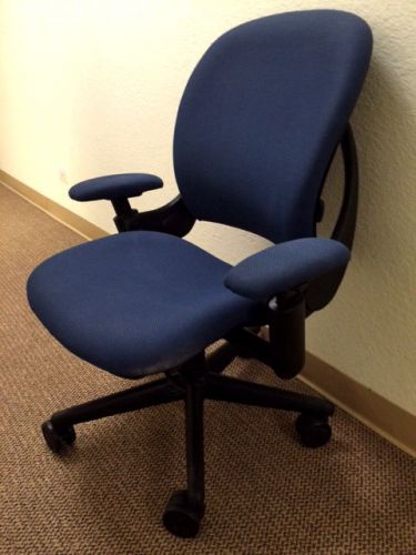CHR-036 - Blue - High Back SteelCase Leap Seating
