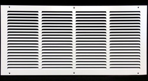 24&#034; x 12&#034; return grille - easy air flow - flat stamped face white for sale