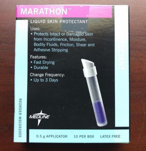 1 Box of 10 MEDLINE Marathon Liquid Skin Protectant 0.5g Applicator #MSC093005
