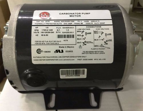 Carbonator pump motor 1/3 hp, hz: 60/50, volts: 100-120/200-240 for sale