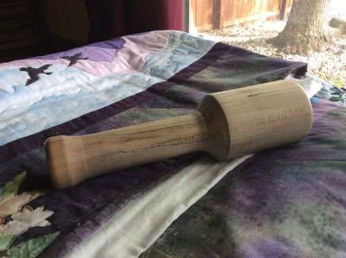Round Turned Wood Carving Mallet Epoxy Filled Spalted Hard Maple