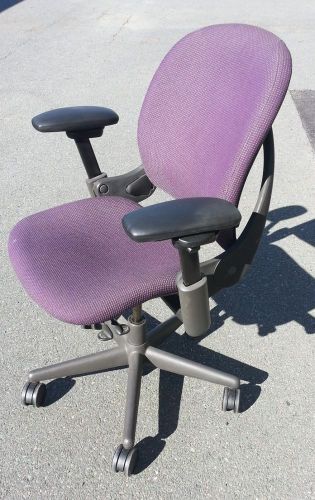 EXECUTIVE  CHAIR by STEELCASE LEAP V1 FULLY LOADED in Purple Fabric ERGONOMIC VG