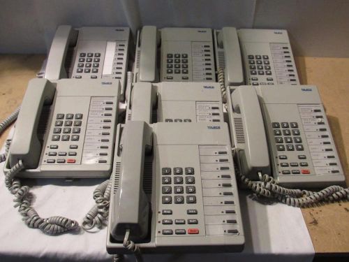 Lot of 7 TELECO UST-1010DHF GY Grey 10 Button Standard Office Business Phone