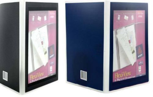 10 pack avery flexi-view 6-pocket organizer navy/blue customize/cd holder folder for sale