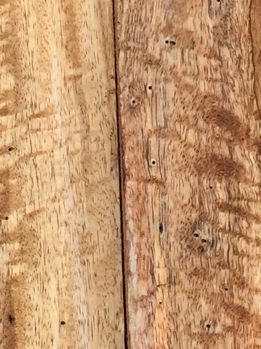 Curly hawaiian mango wood reclaimed 2 slabs 19-24&#034;x3-5x1-2&#034; for sale