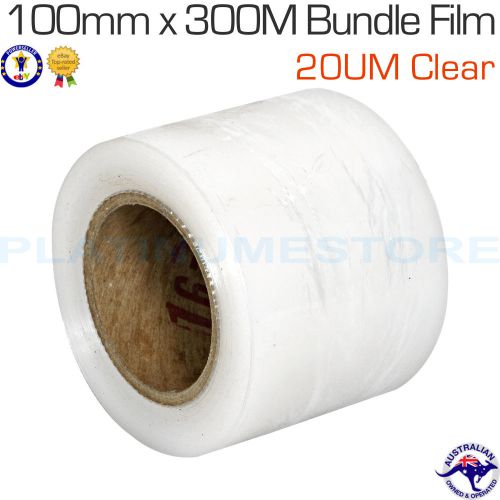 10 x Rolls 100mm x 300m 20um Clear Stretch Bundling Film Wrap Pallet Wrapping