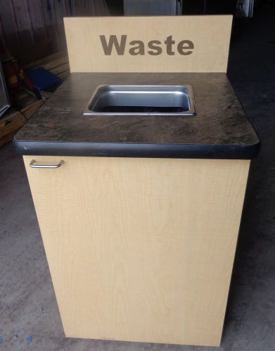 RESTAURANT STORE GARBAGE WASTE TRASH RECEPTACLE CAN FAST FOOD CAFETERIA