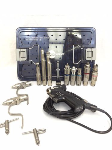 Stryker core 5400-99 universal driver 4 motor set 7 attachments  w/ sterile case for sale