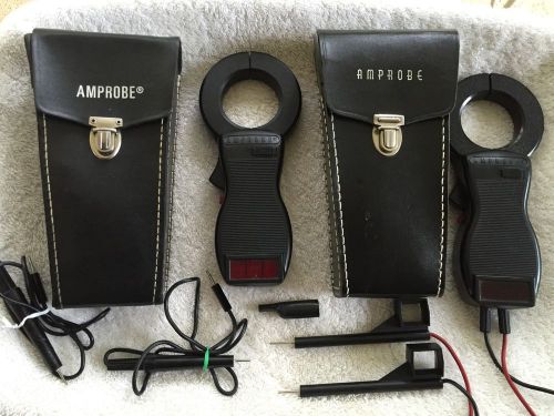 2 Amprobe Clamp On Meters With Leather Cases And LED read out