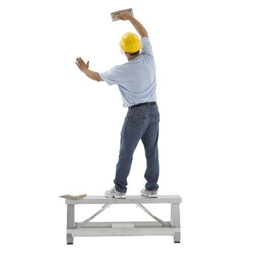 Pentagon Tool Professional Aluminum Drywall Bench Adjustable Lift Step Workbench