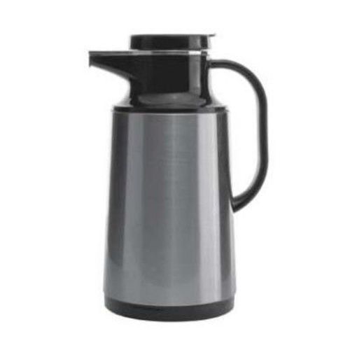 Service Ideas 1.6-liter Coffee Server w/ Stainless Brushed Shell Black Hardware